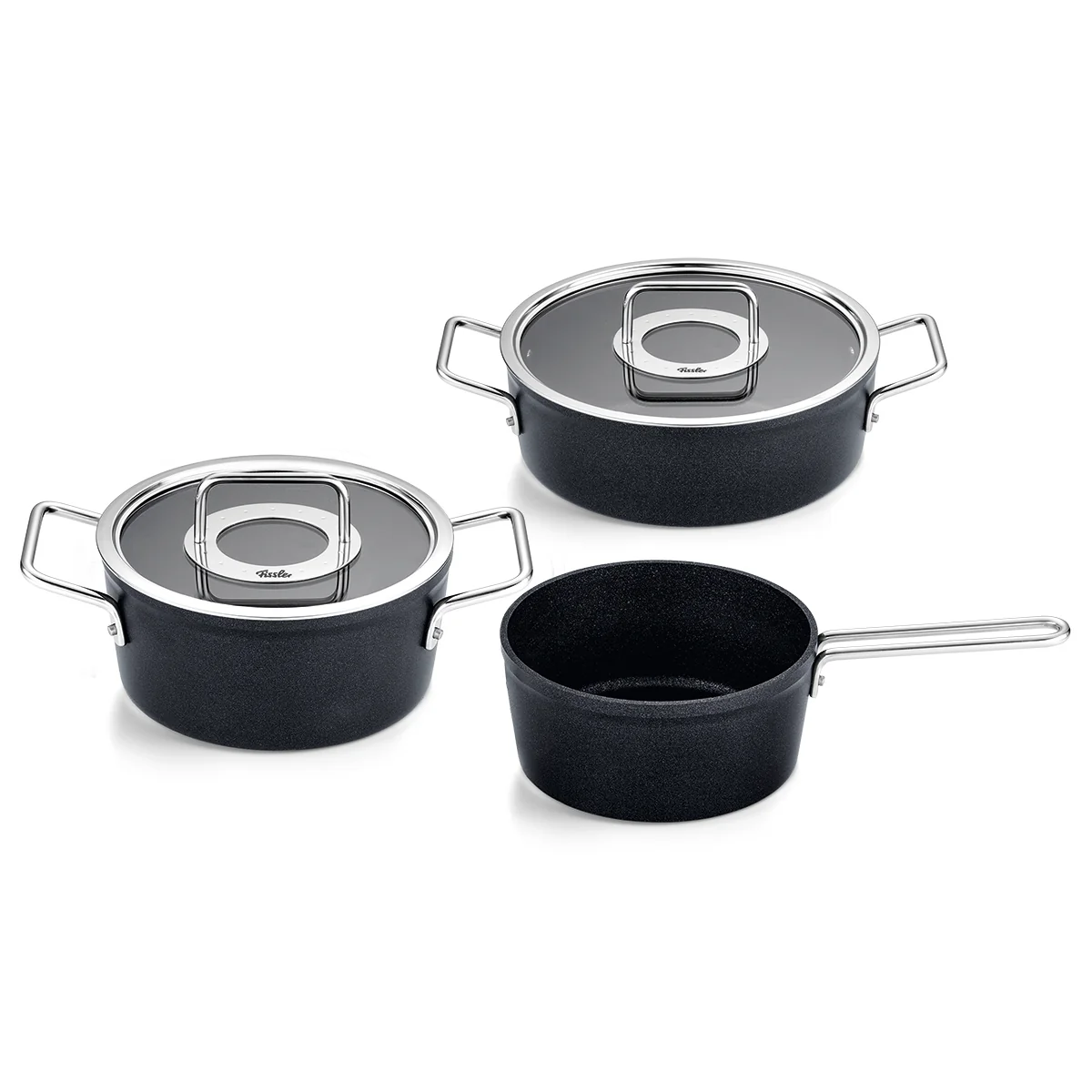 Adamant® 3-tlg. Topf-Set mit Glasdeckel