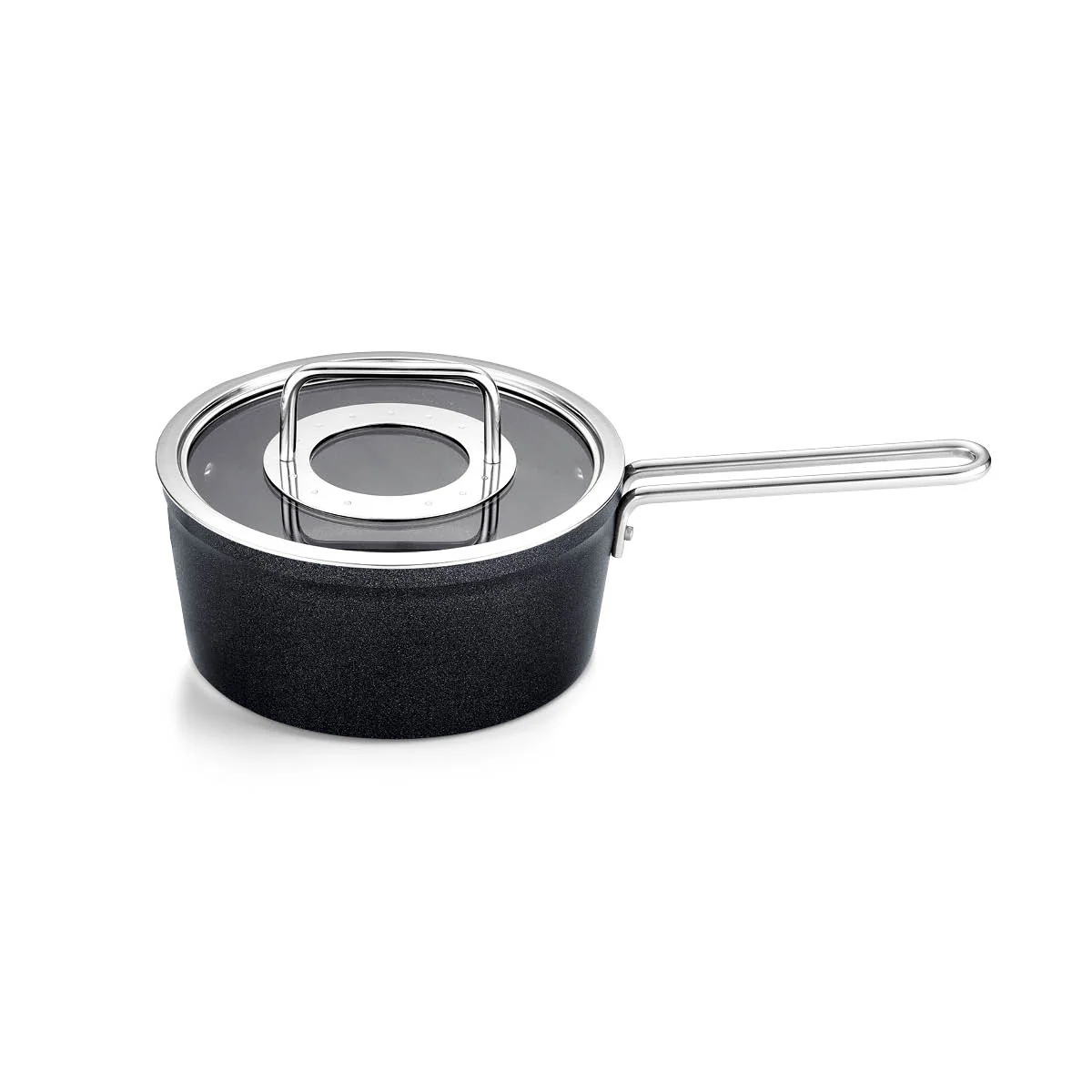 Adamant® Stielkasserolle 18cm mit Glasdeckel