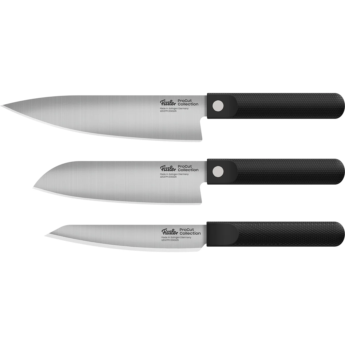Fissler ProCut 3-tlg. Set aus Universalmesser, Santokumesser und Kochmesser