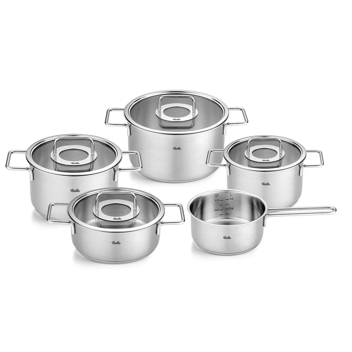 Fissler Pure Collection® 5-tlg. Topf-Set mit Glasdeckel