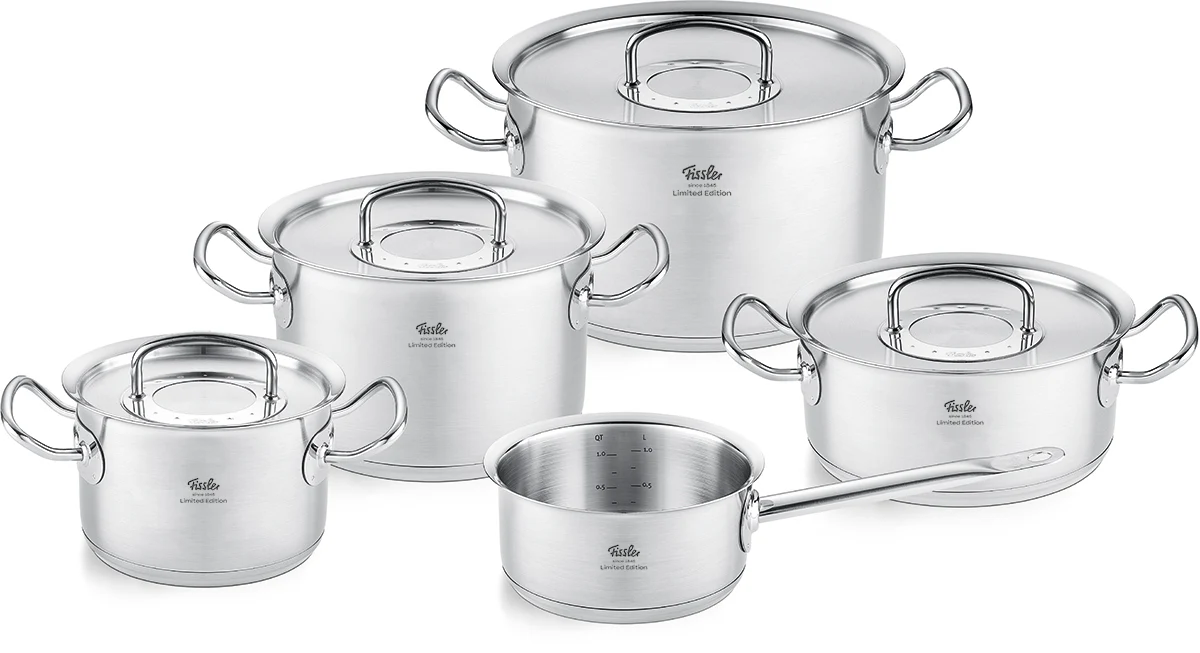 Original-Profi Collection® Retro 5-tlg. Topf-Set mit Metalldeckel