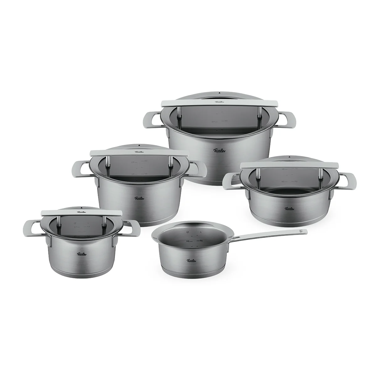 Phi Collection® 5-tlg. Topf-Set mit Glasdeckel