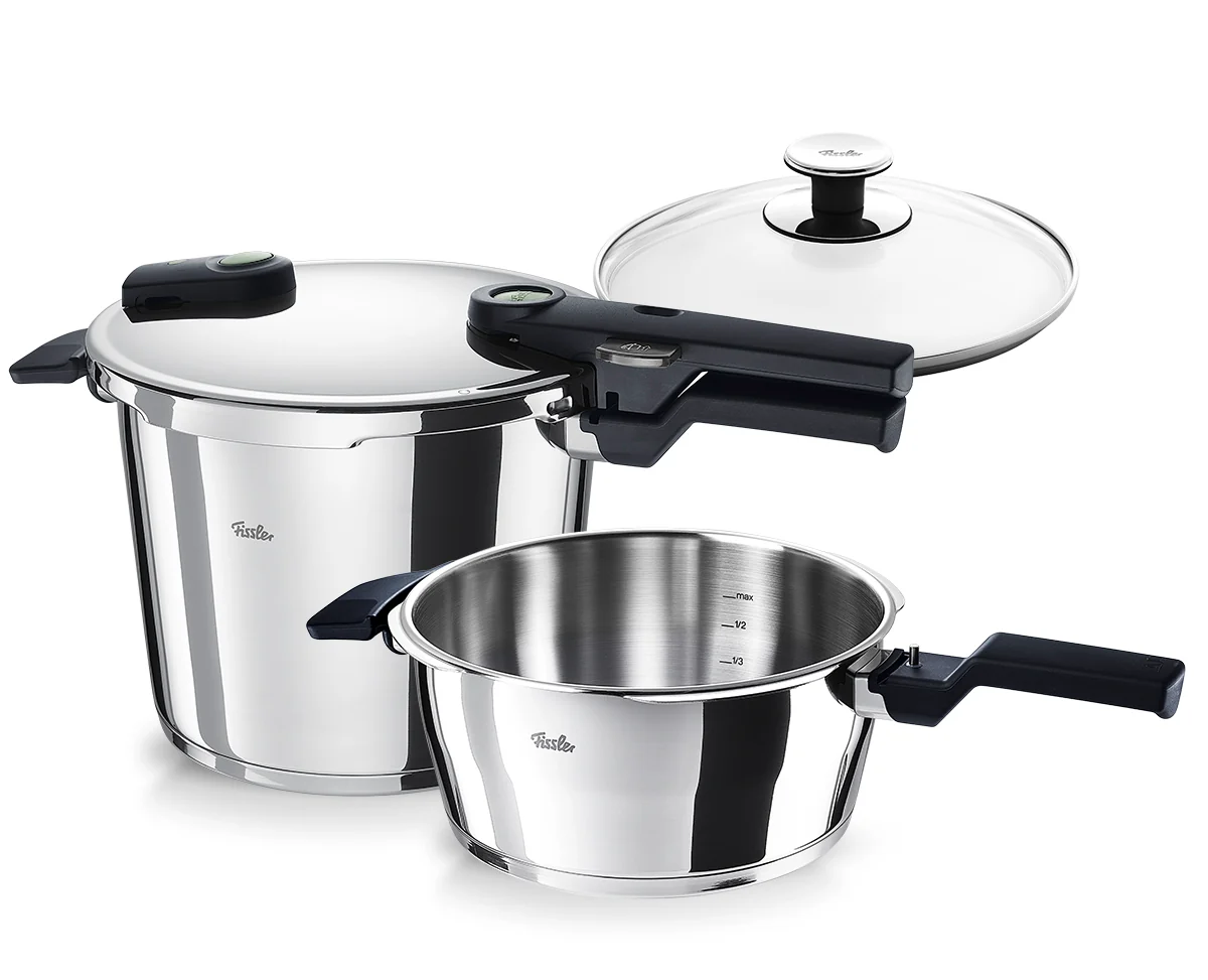 Vitaquick® Elemental 3-tlg. Schnellkochtopf-Set 3,5 & 6 Liter mit Glasdeckel