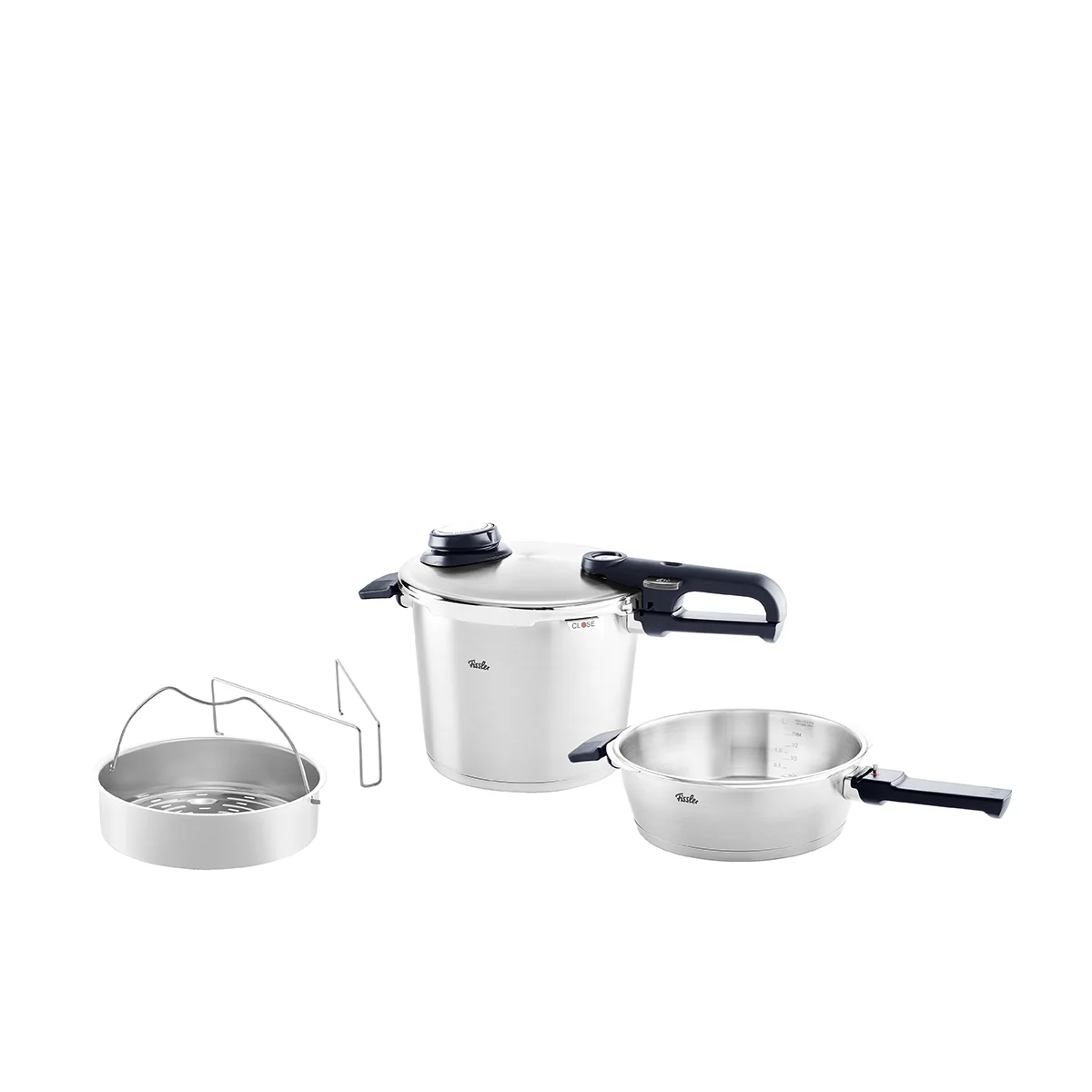 Vitavit® Premium 2-tlg. Set aus Schnellbratpfanne 2,5 Liter & Schnellkochtopf 6 Liter